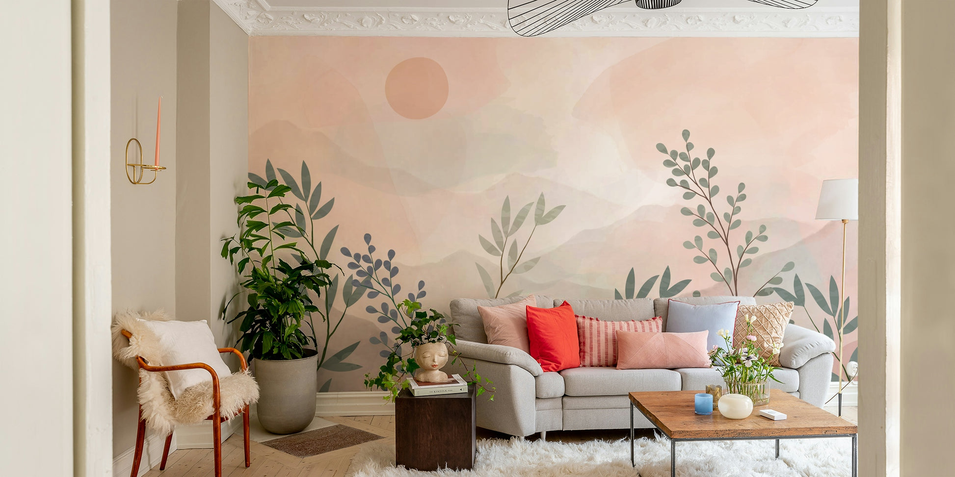 The design feels peaceful and dreamy.

