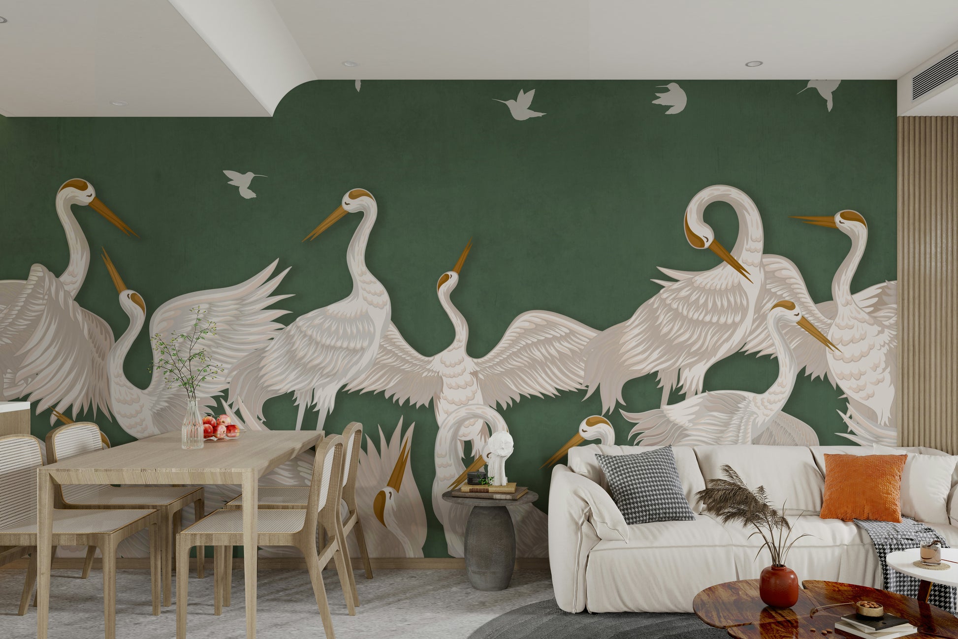 Wall mural showing a quiet abstract scene

