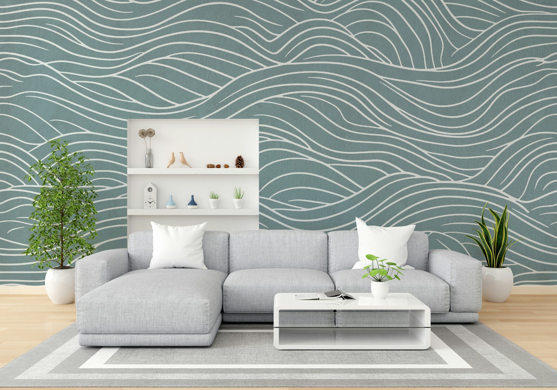 Wall decor showing a tranquil abstract view

