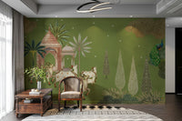 Pichwai Darshan Wall Mural for living room



