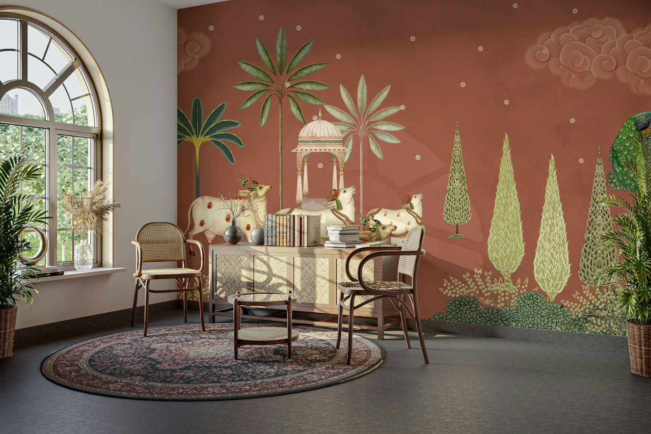 Pichwai Vanam Wall Mural art



