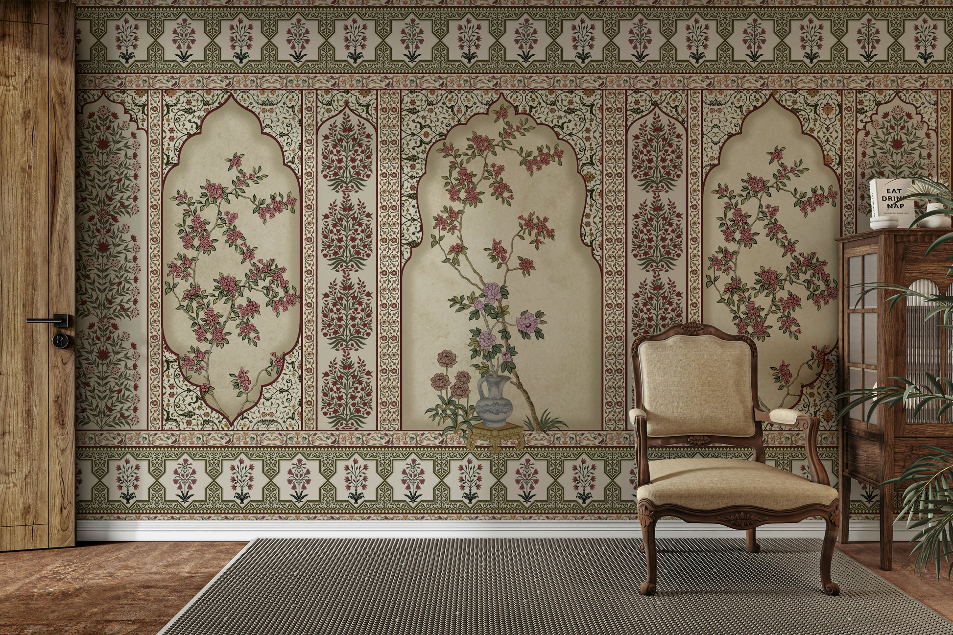 The composition is a harmonious, flowing pattern.

