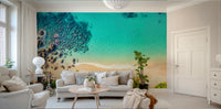 Mural wallpaper of a beach bliss design

