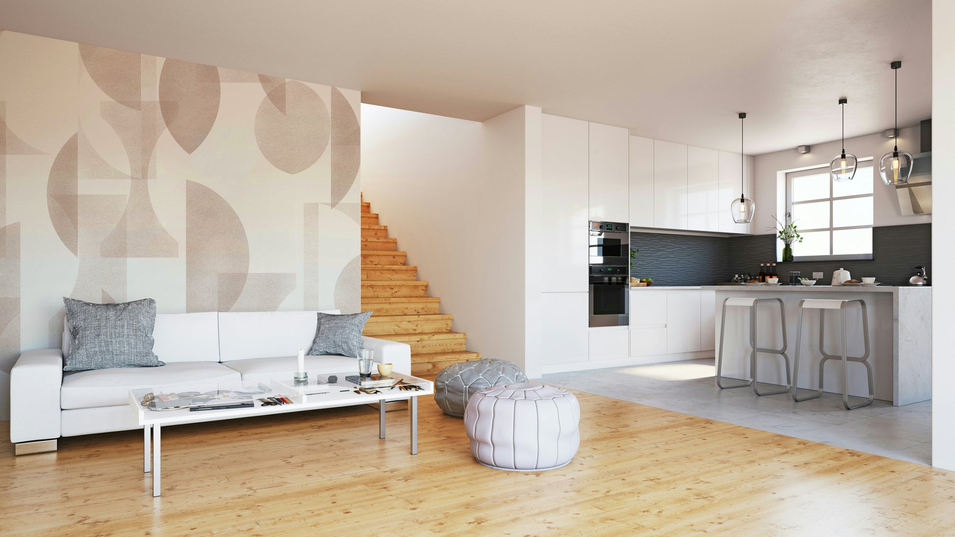 Wallpaper for walls with a sophisticated, abstract design

