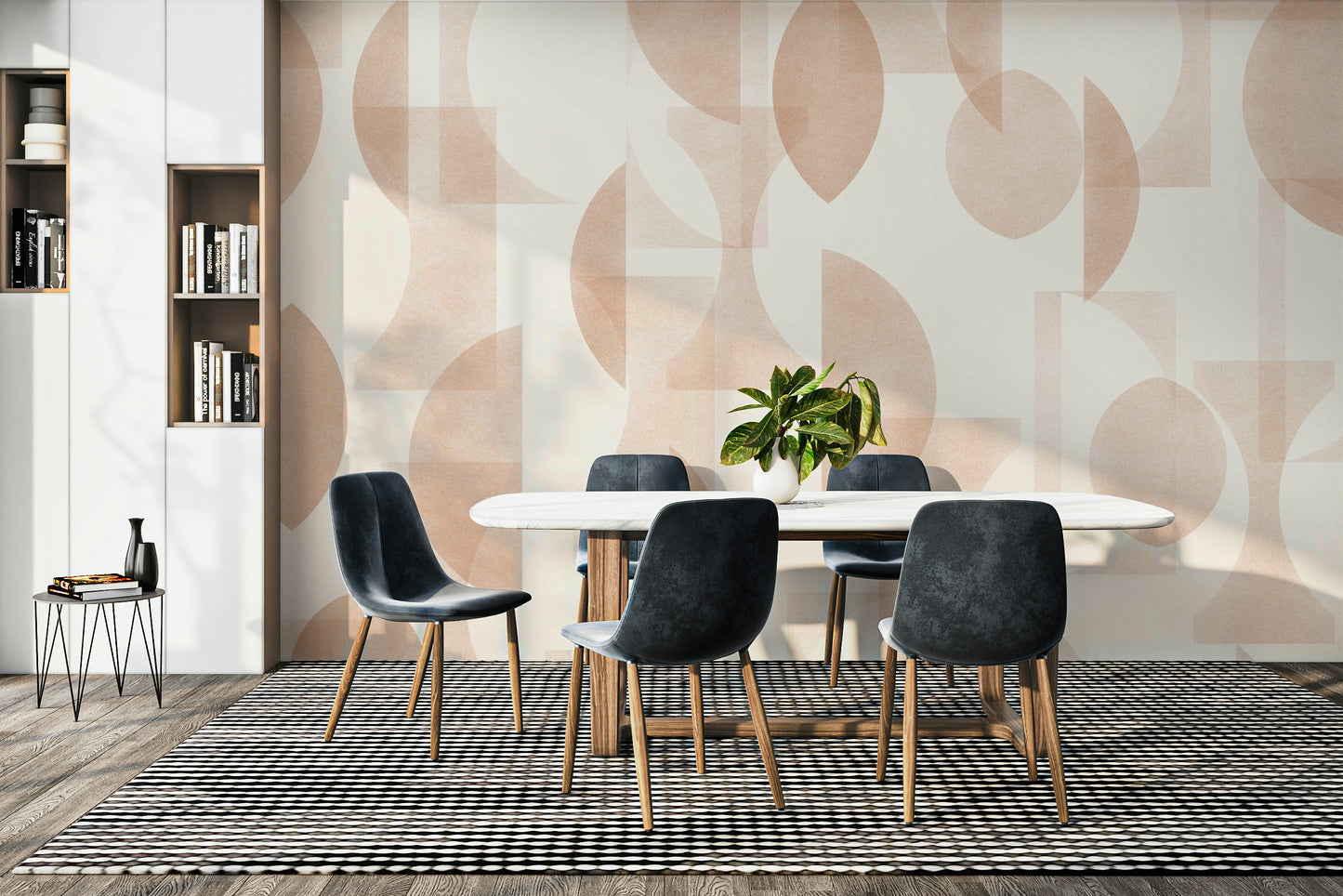 View of friendly shapes and a playful pattern

