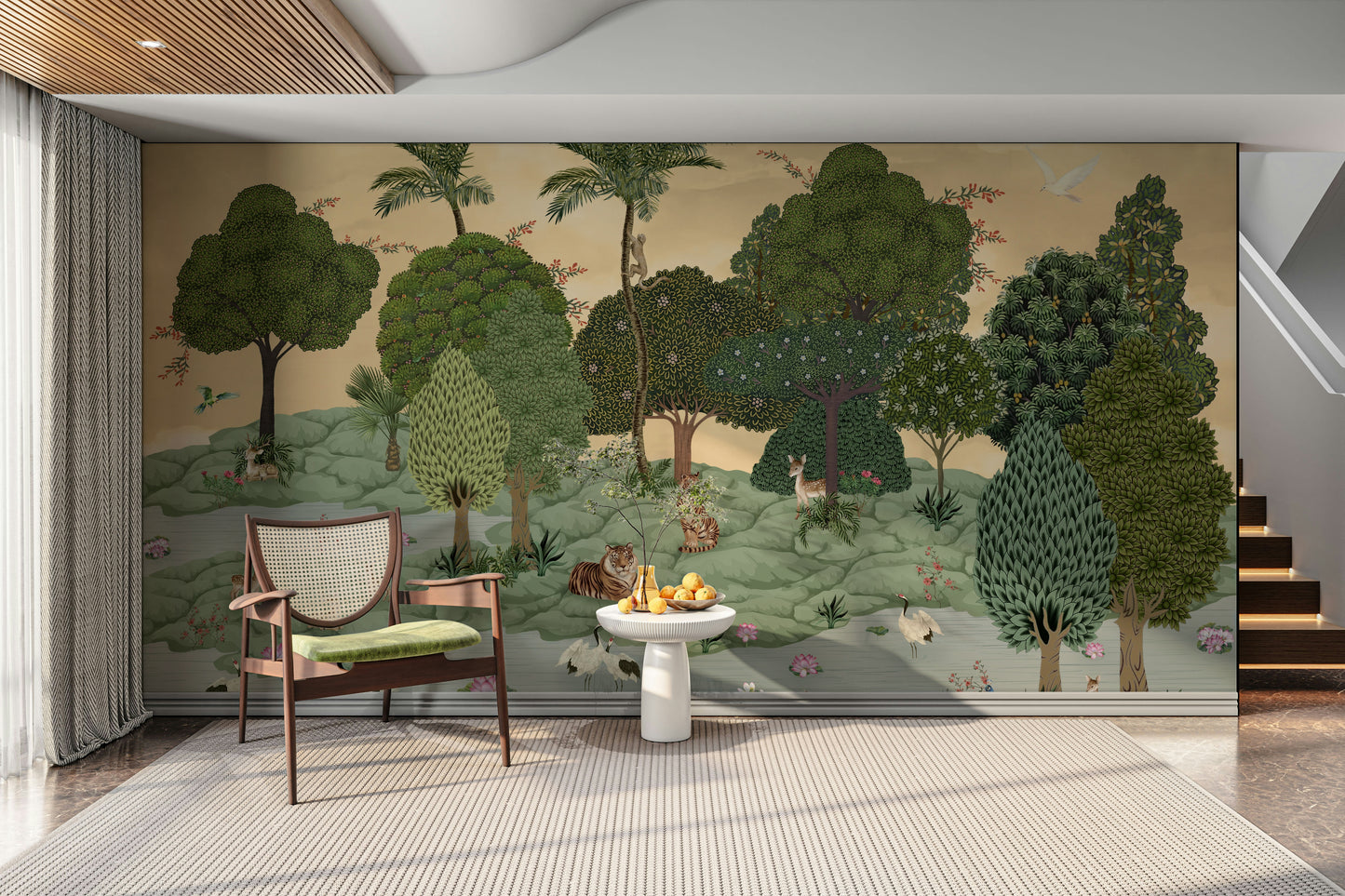 Faux window with a view of a magical design
