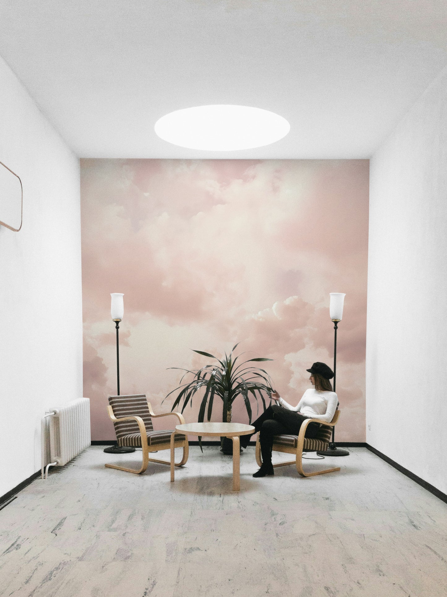 Pink pastel sky, detailed view

