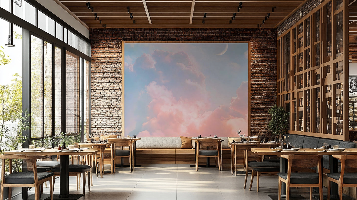 Wall decor showing a tranquil twilight view

