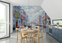 Mural wallpaper capturing a romantic night scene

