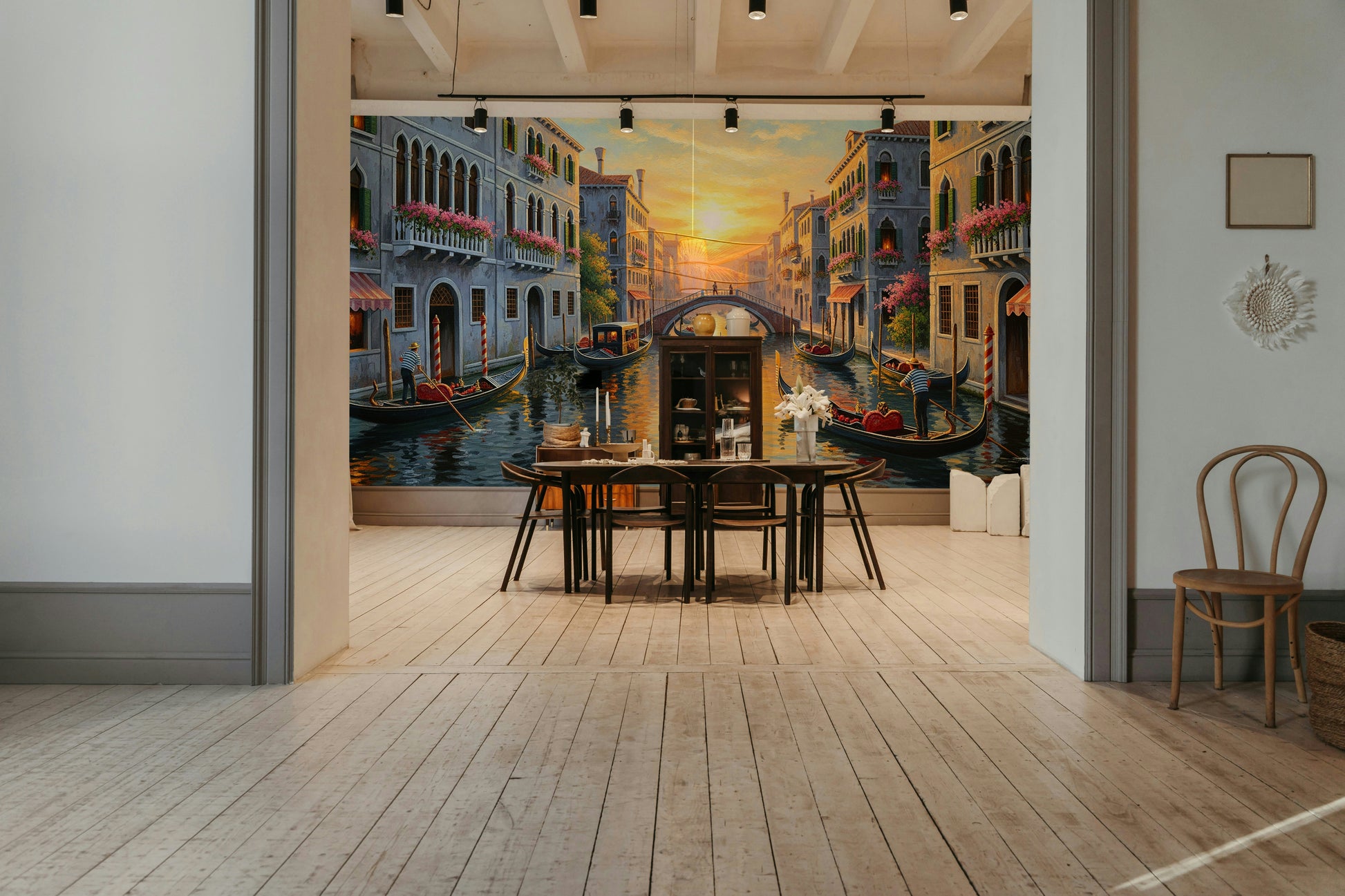 Mural wallpaper of a Venetian serenade

