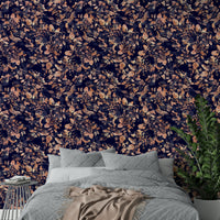 The colors are rich and moody, with shades of deep green, black, and gray.
