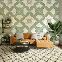 Sage tile pattern for kitchen wall

