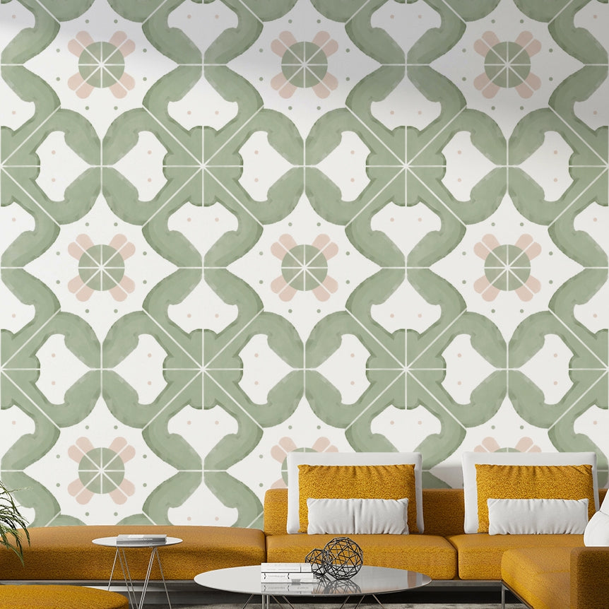 Wall decor with a cool, classic tone

