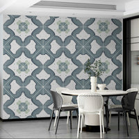 Blue tile pattern for kitchen wall


