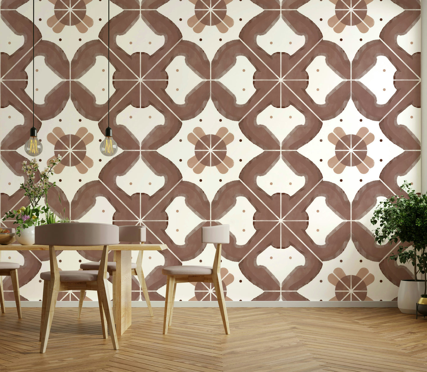 Wall decor with a warm, earthy tone


