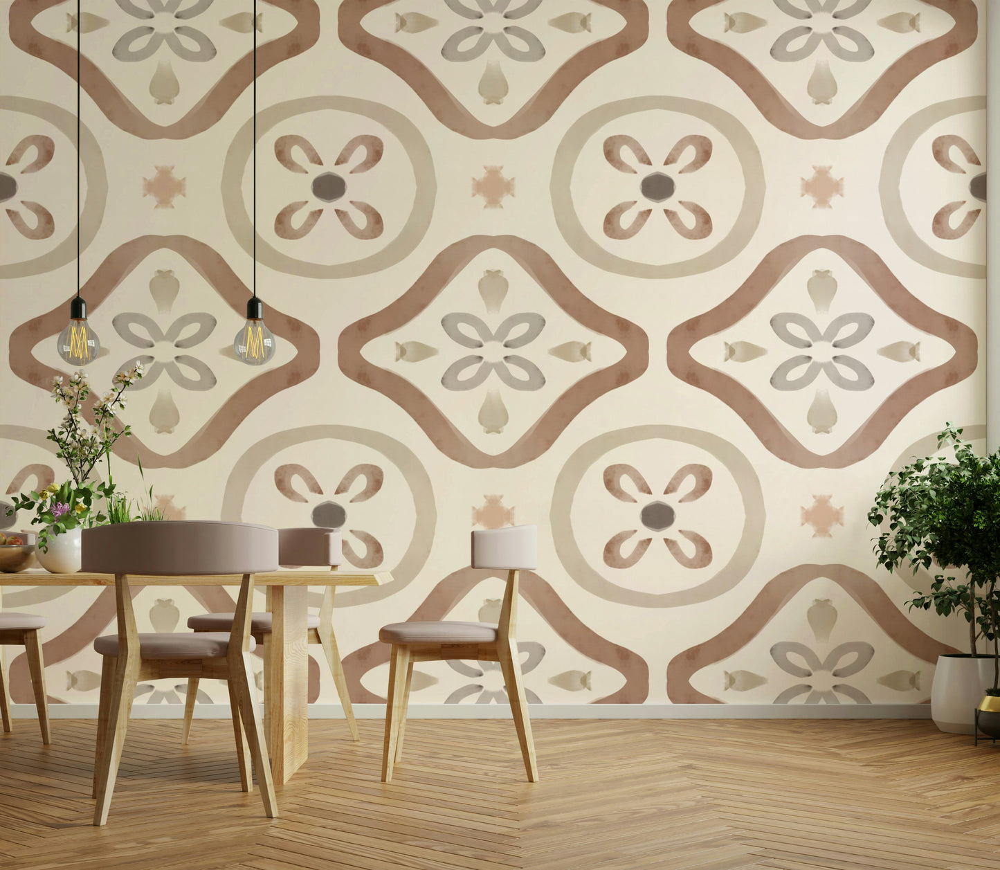 View of friendly shapes and a playful pattern

