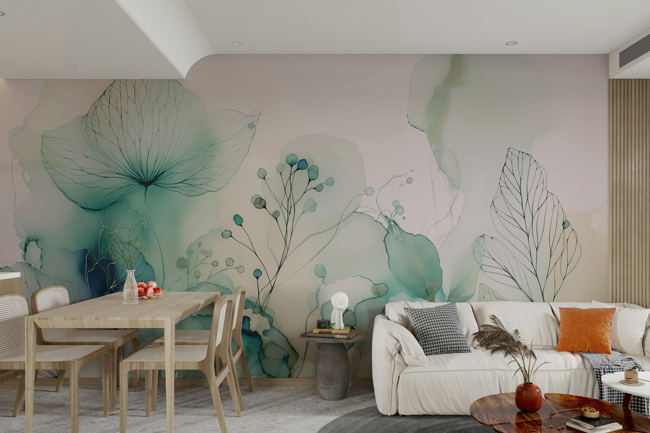 Mural wallpaper of a serenity blossom dream design

