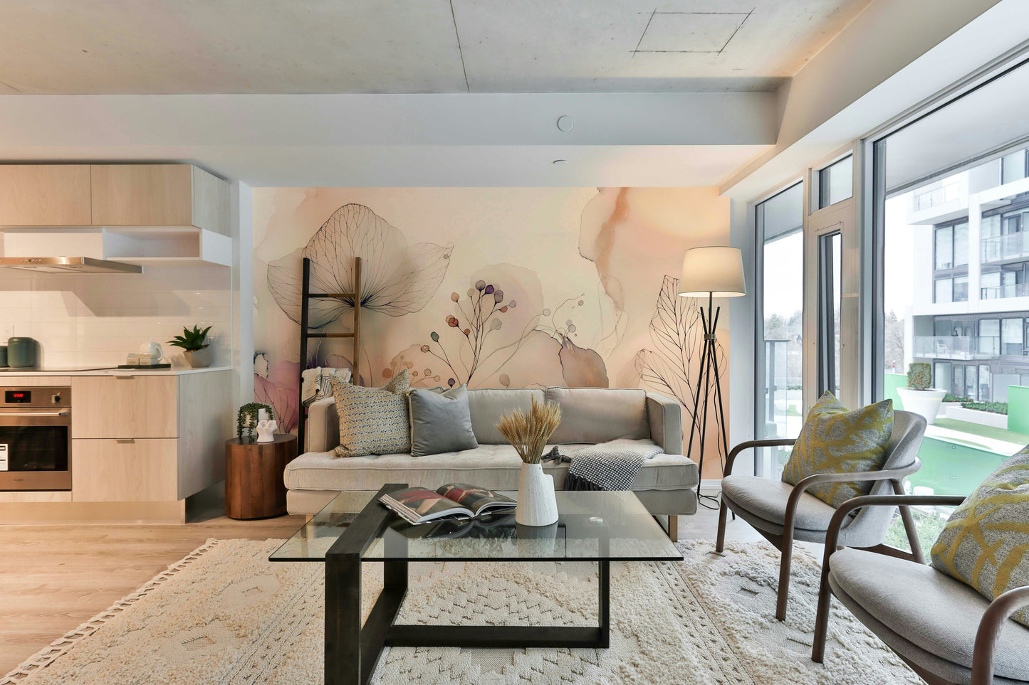 Mural wallpaper of a serenity blossom dream design

