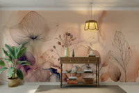 Wall decor showing a tranquil floral view

