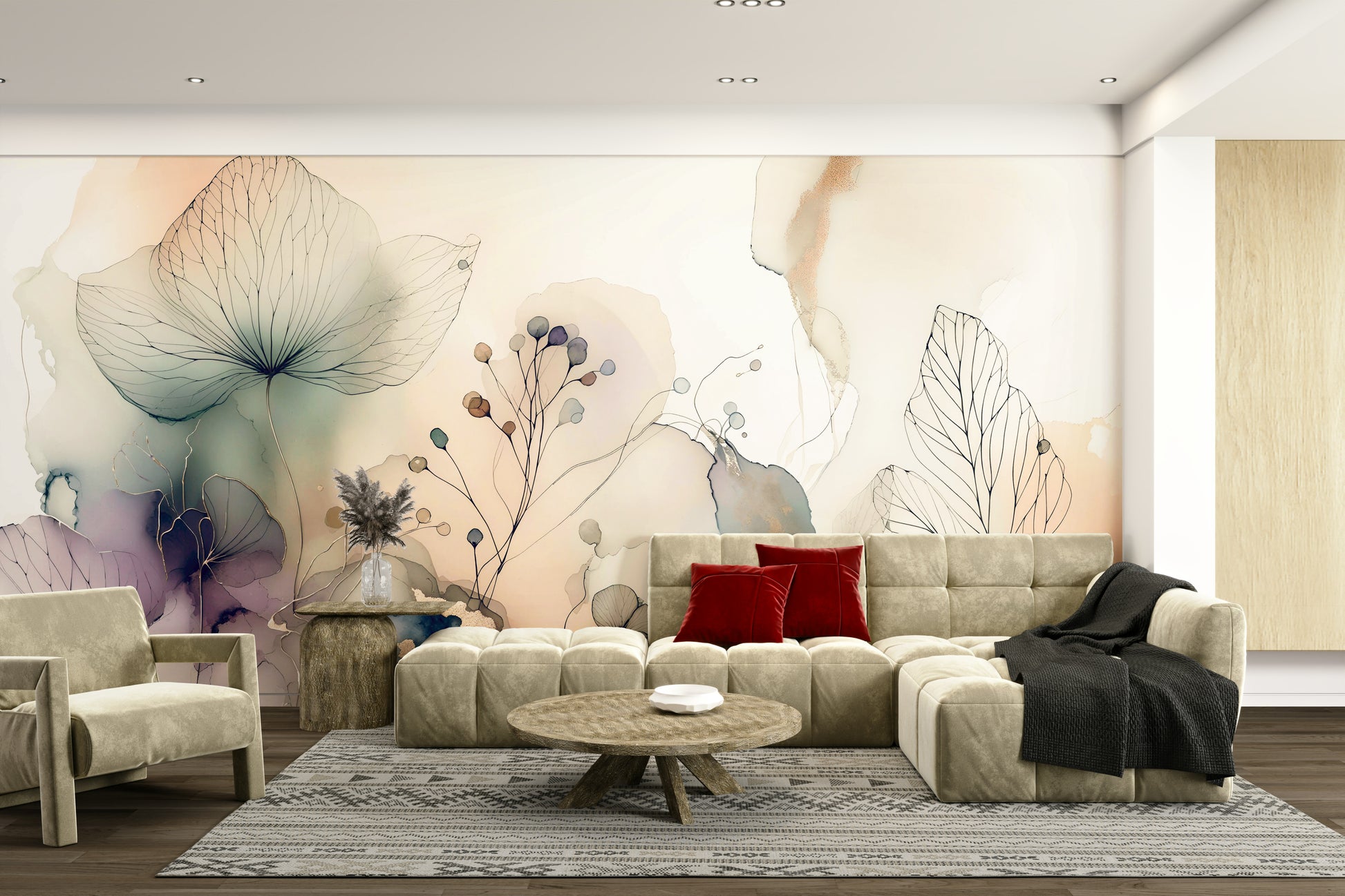 Mural wallpaper capturing a peaceful atmosphere

