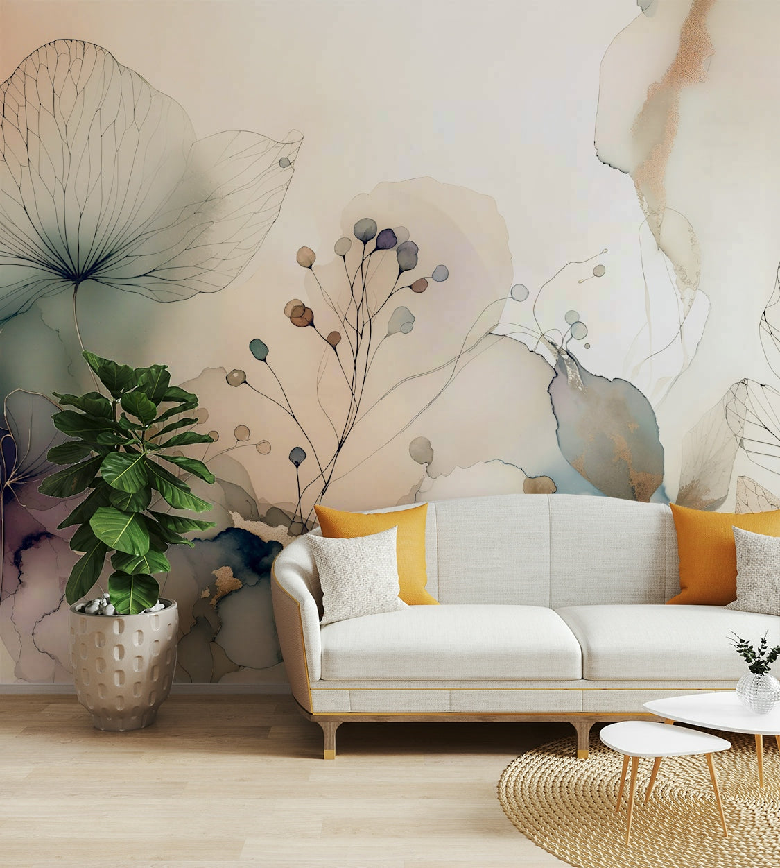 Serene flower scene with friendly petals

