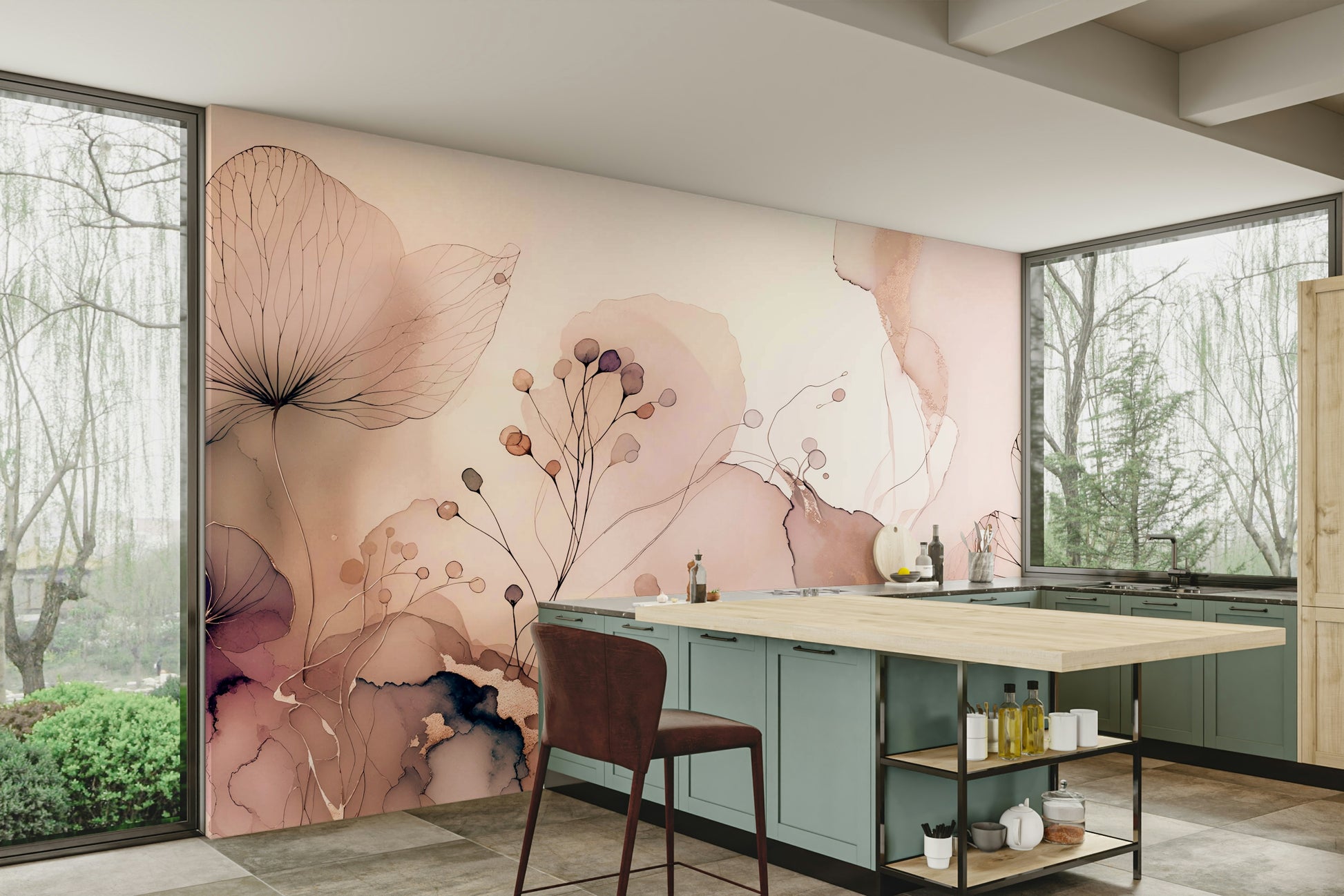 Wallpaper for walls with a fantastical landscape

