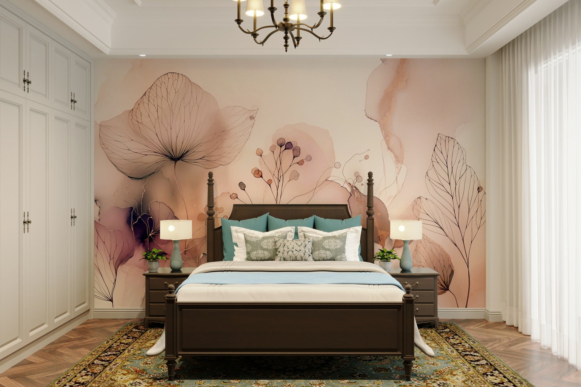 Mural wallpaper capturing a peaceful atmosphere

