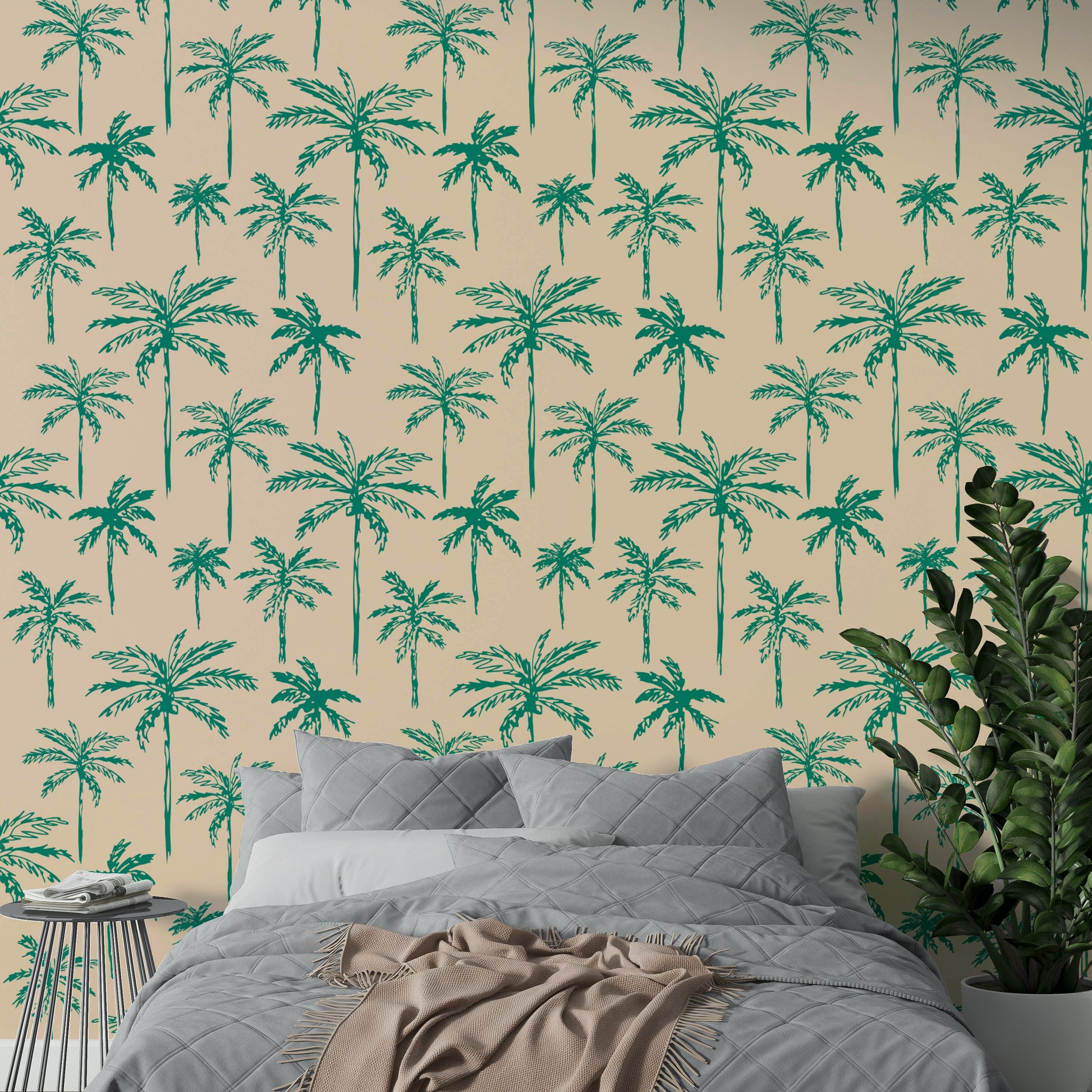 The colors are a blend of soft greens, browns, and beige.
