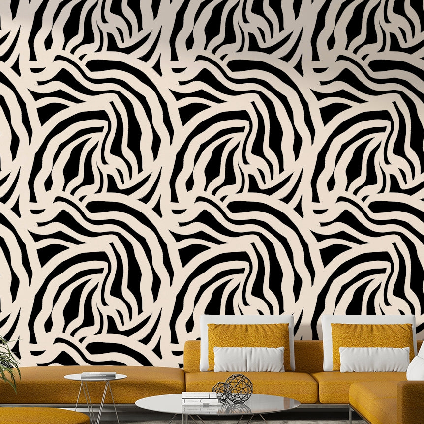 The wallpaper has a smooth, matte finish.

