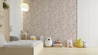 The Painted Twigs Wallpaper in a minimalist room setting.
