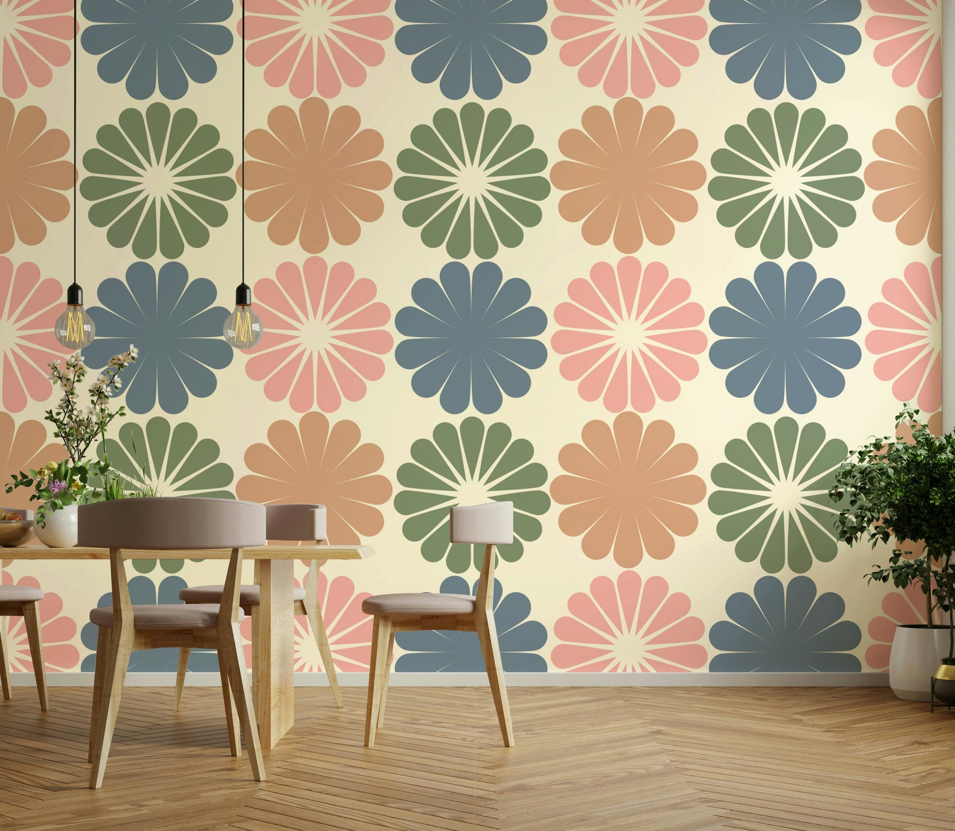 The composition is balanced and serene.
