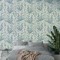 The colors are a blend of soft blues, greens, and yellows.
