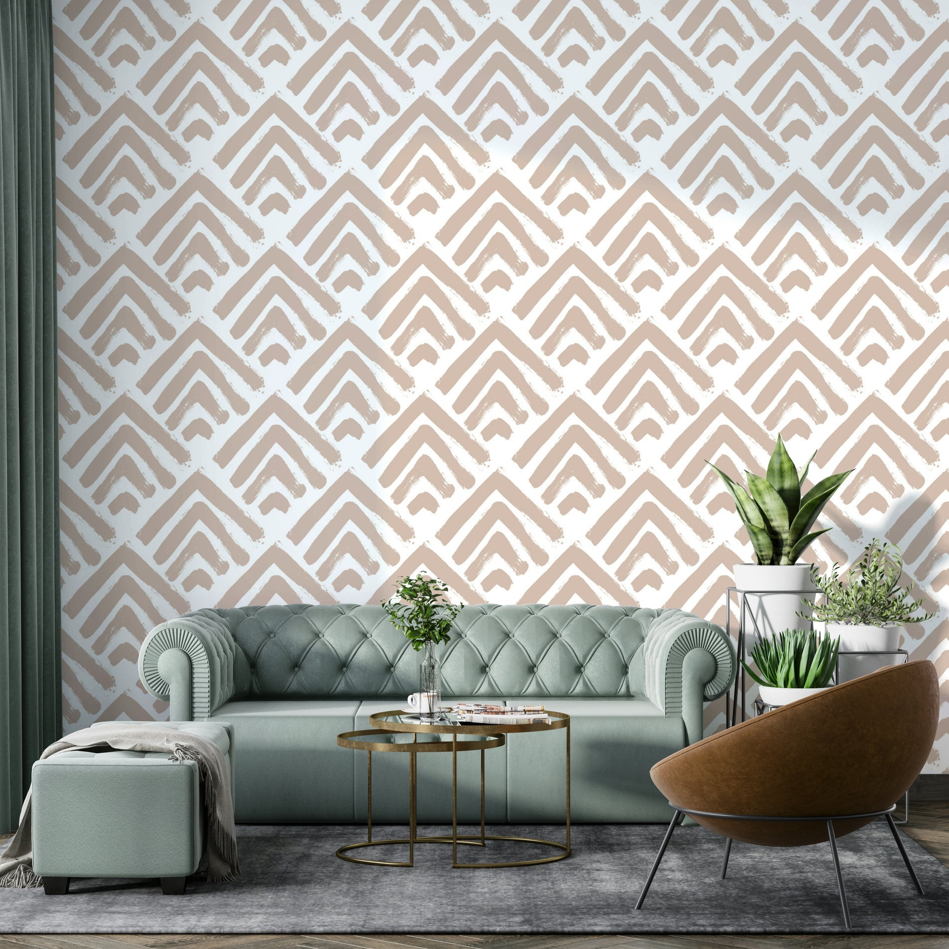 This wallpaper is suitable for a living room, a bedroom, or a formal dining area.
