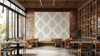 This wallpaper is suitable for a living room, a bedroom, or a formal dining area.
