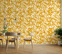 Wallpaper for walls with a dynamic, fluid design

