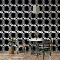 Detailed view of the linear circle pattern

