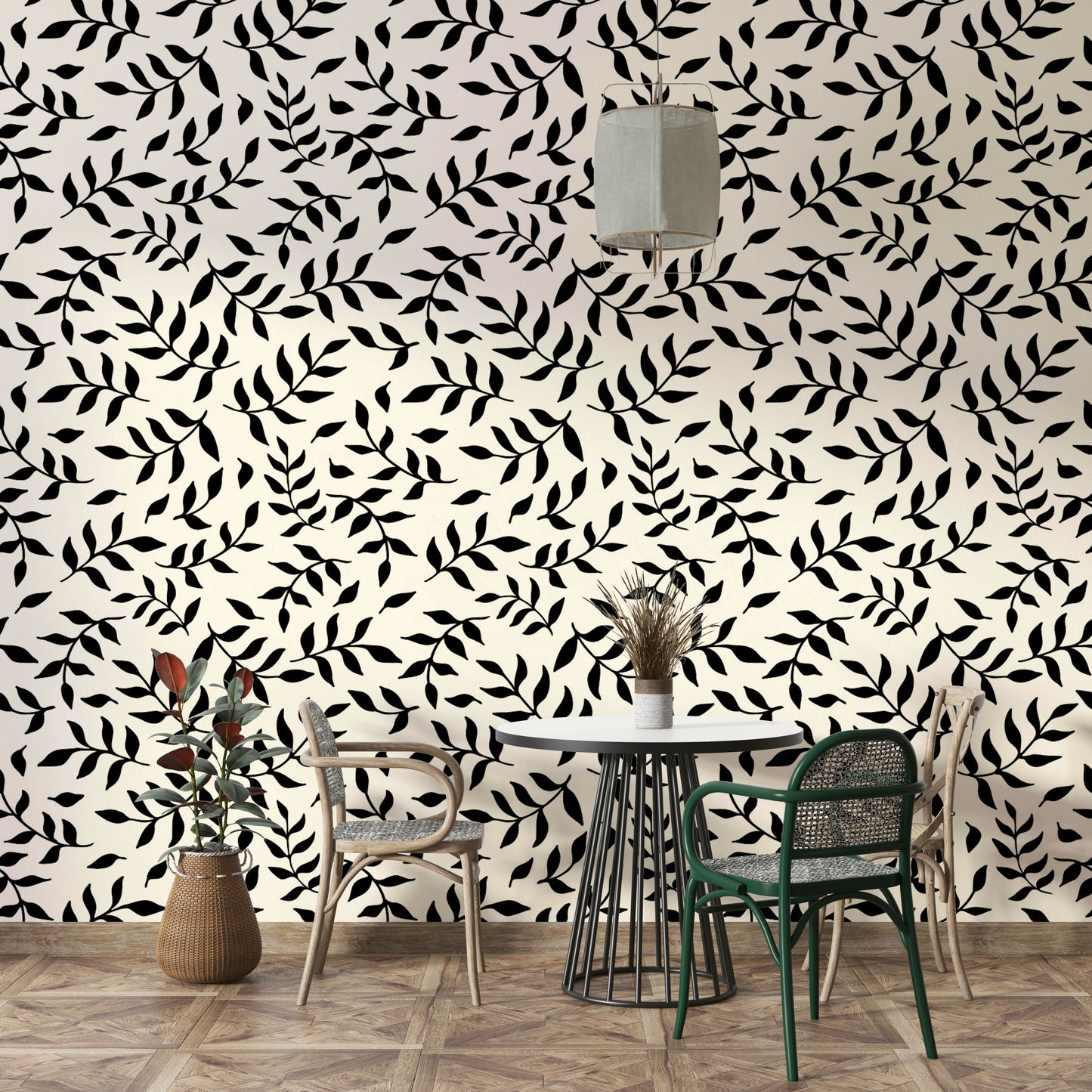 Detailed view of the fine line twig pattern

