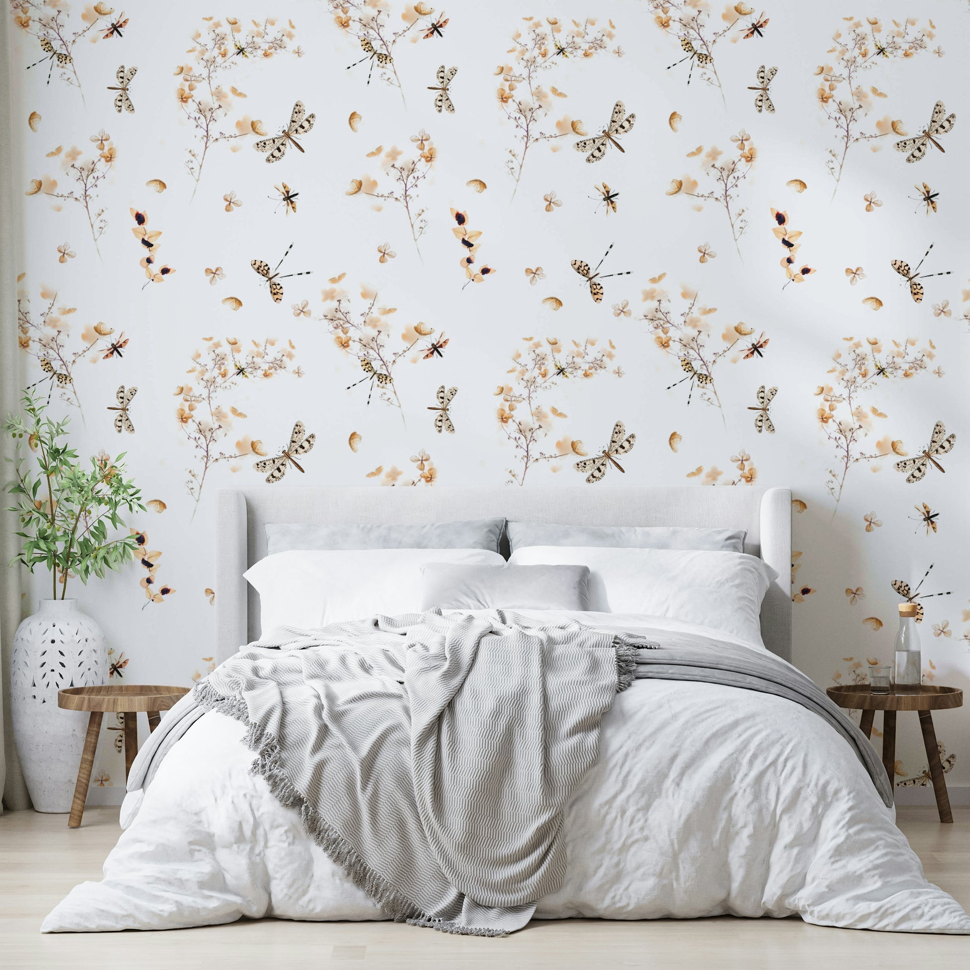 Wallpaper for walls with a graceful, natural theme


