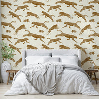 An interior with a dramatic and striking accent wall

