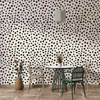 Wallpaper with a unique, modern black and white design

