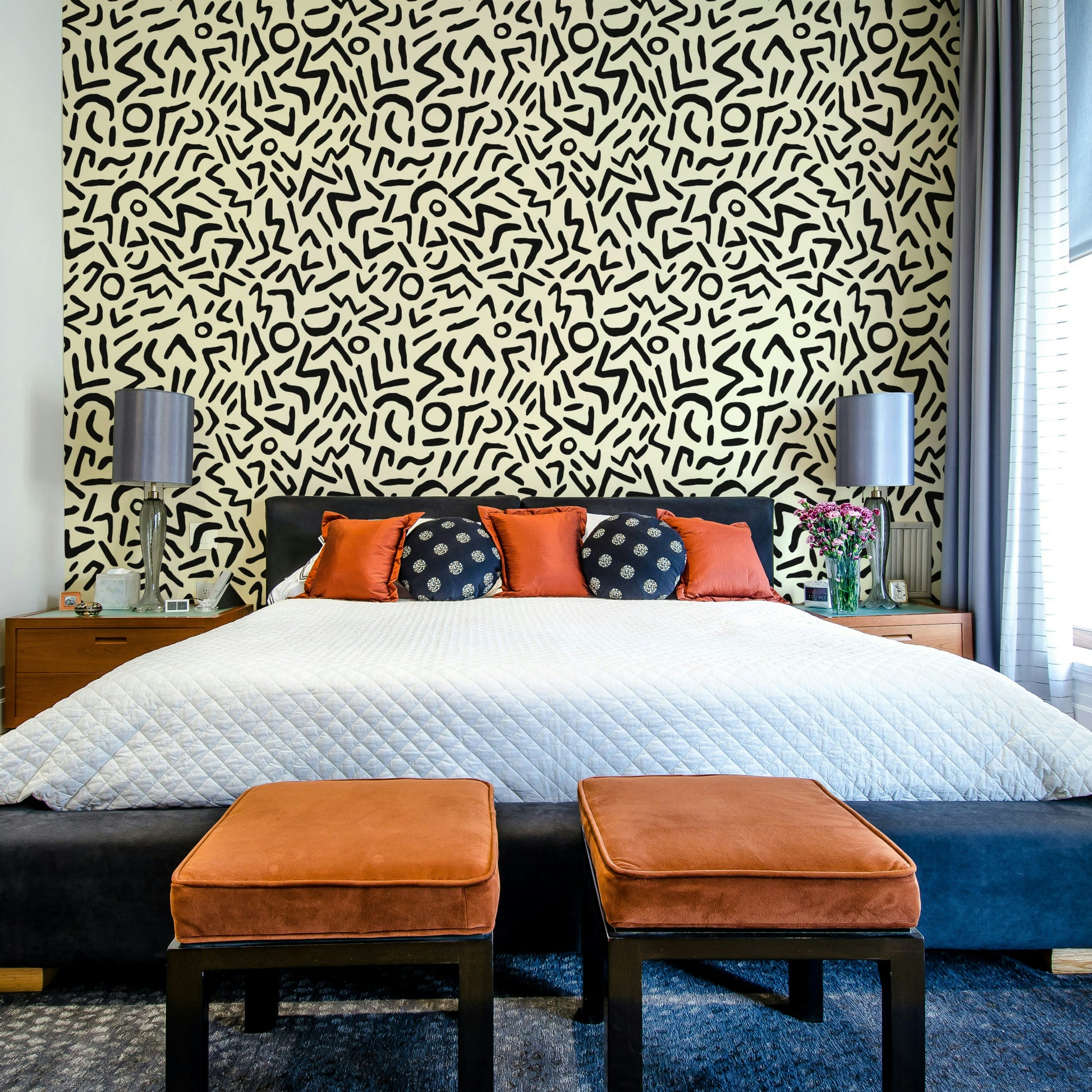 A creative studio with a bold, hand-drawn design

