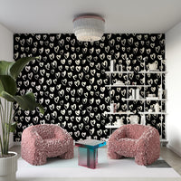 Fluffy Hearts delightful mural wallpaper

