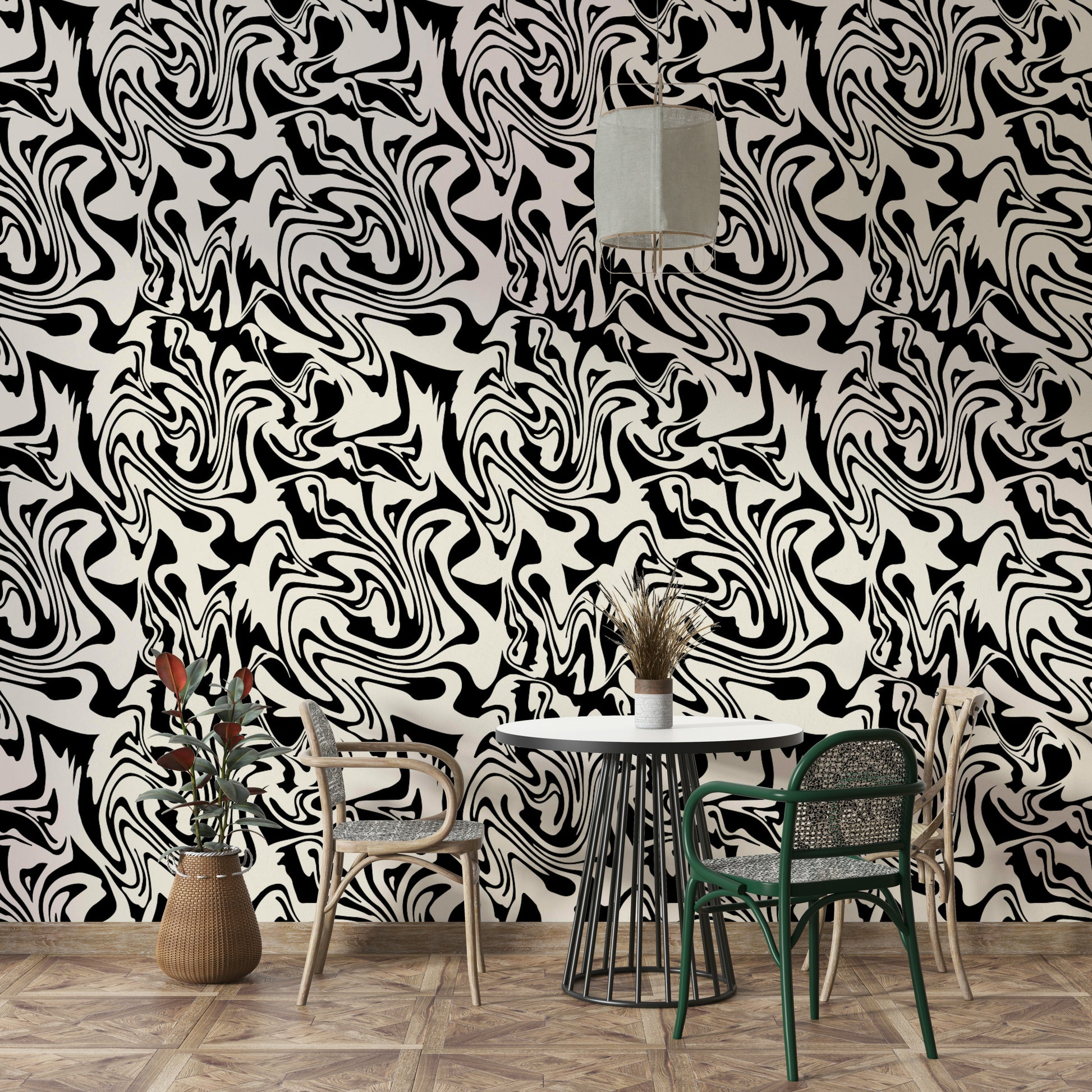 Abstract Liquid fluid wall mural

