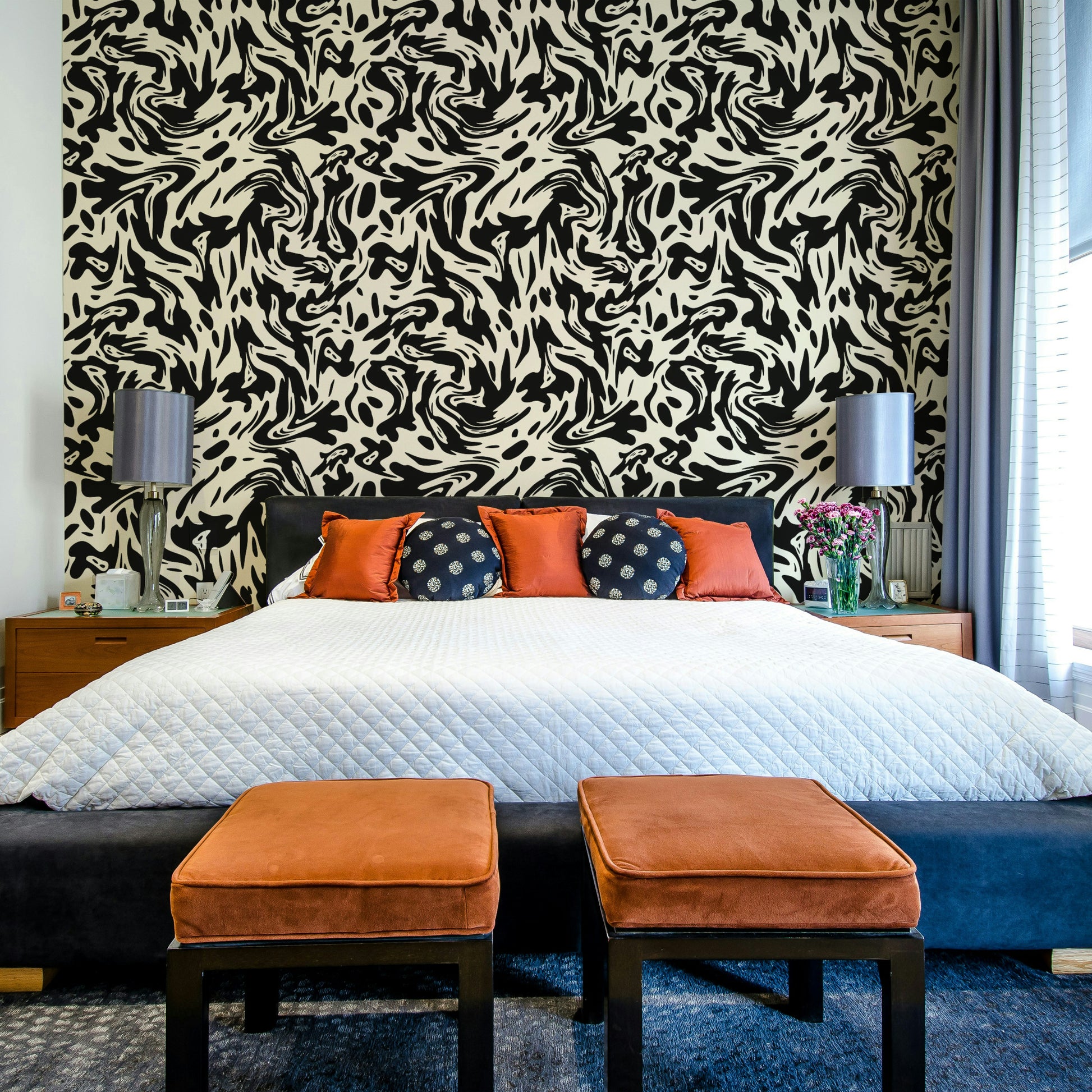 black shapes wall decor

