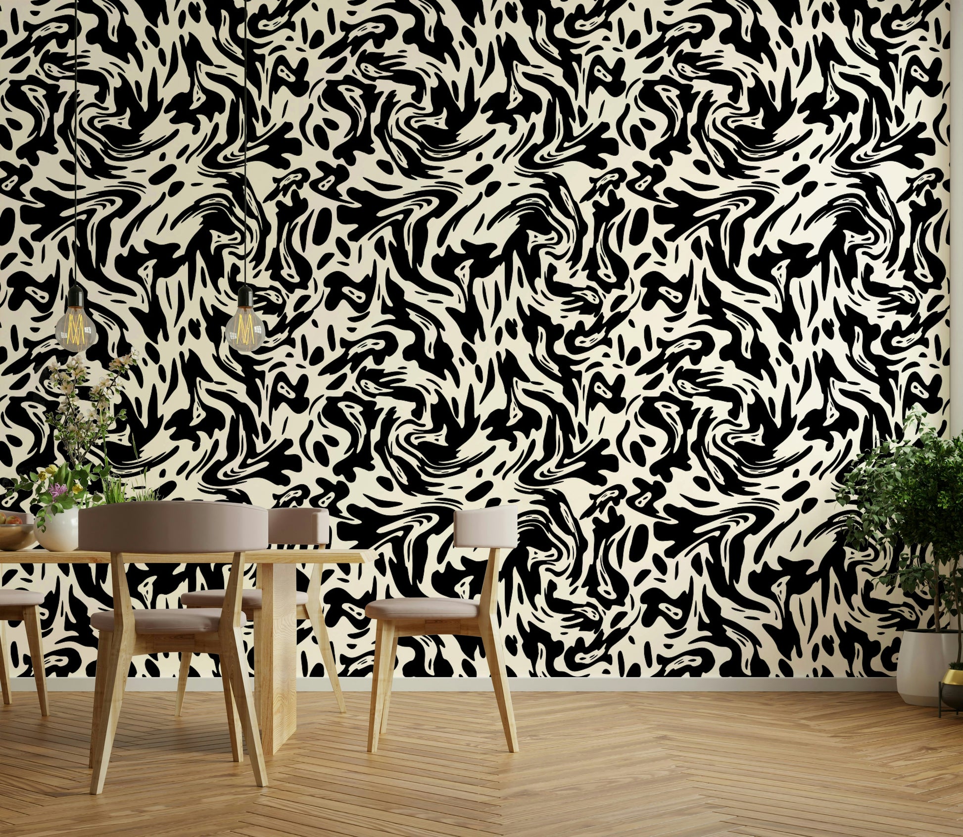 Flowing forms Shapes Wallpaper

