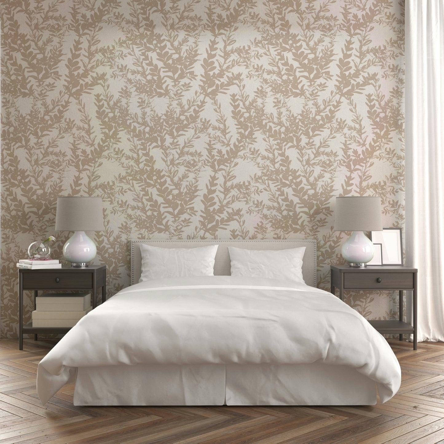 Wallpaper with a branch pattern

