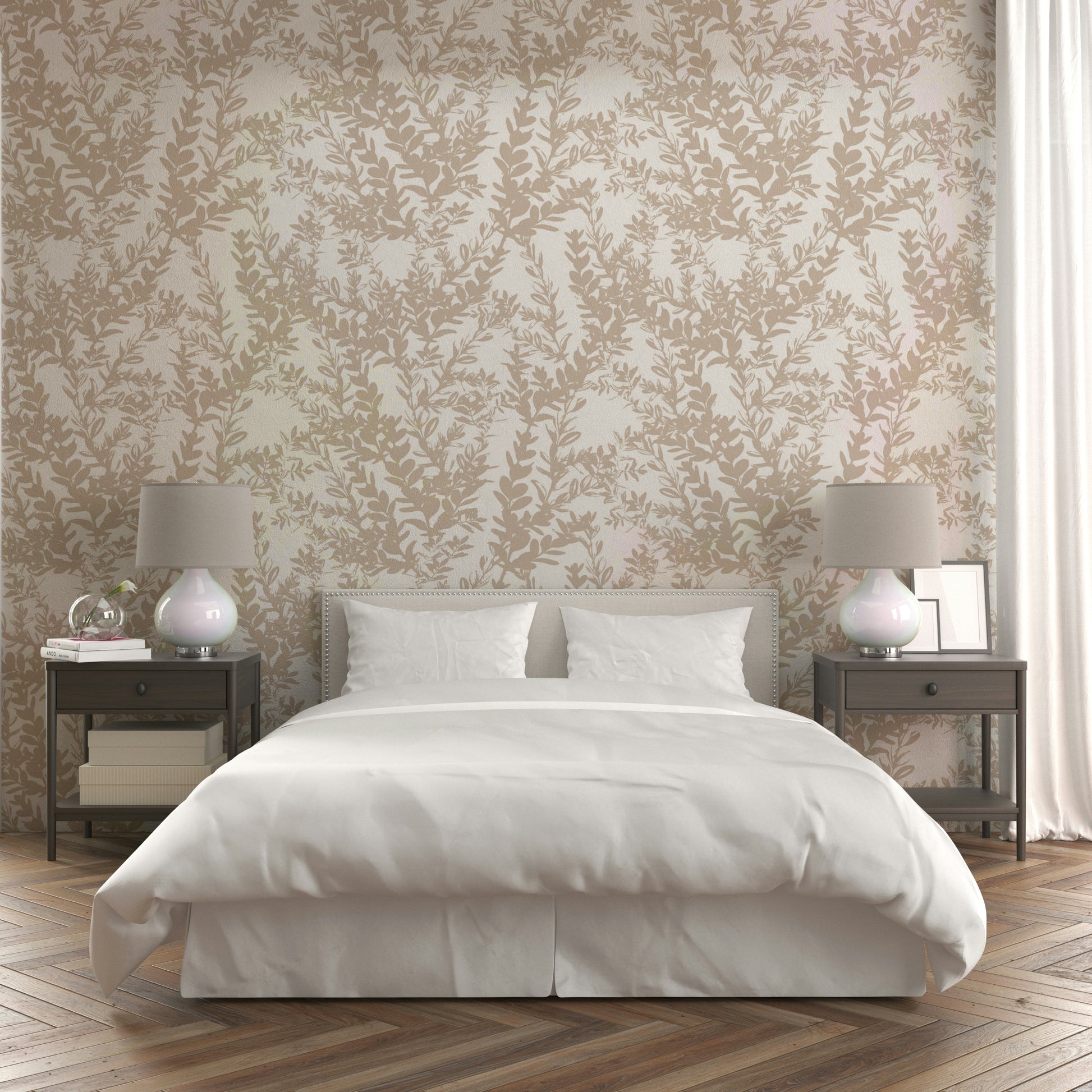 Wallpaper with a branch pattern

