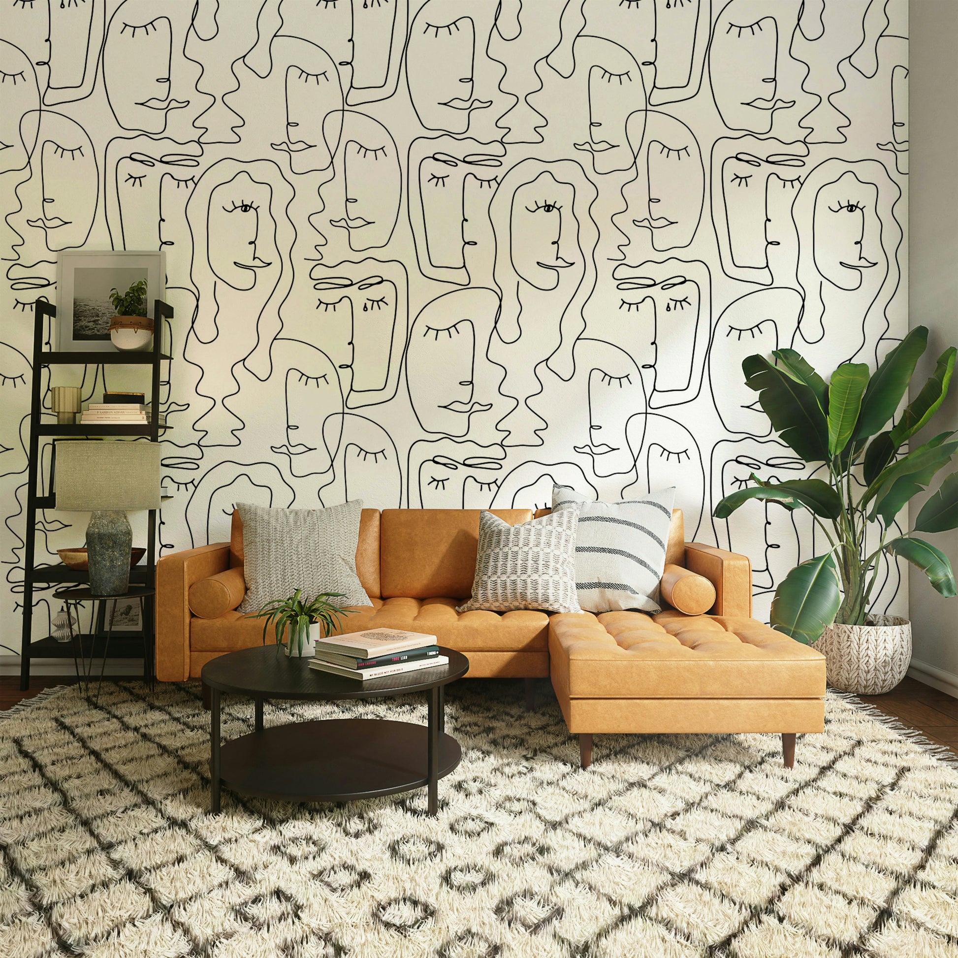 Gallery-style face wall covering

