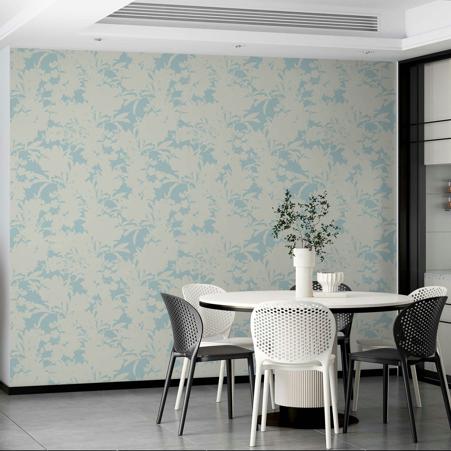 Contemporary floral wallpaper





