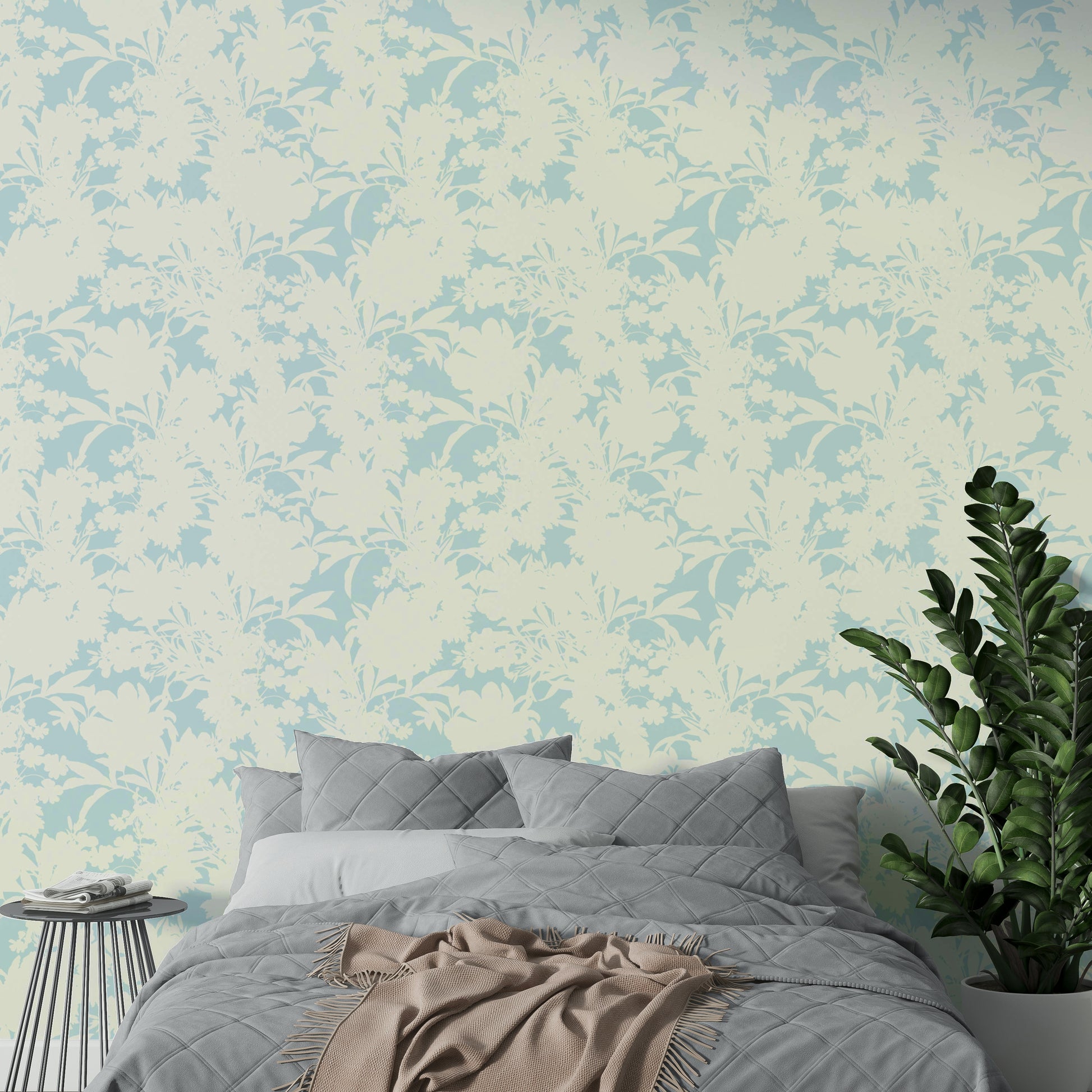 Modern floral pattern wallpaper

